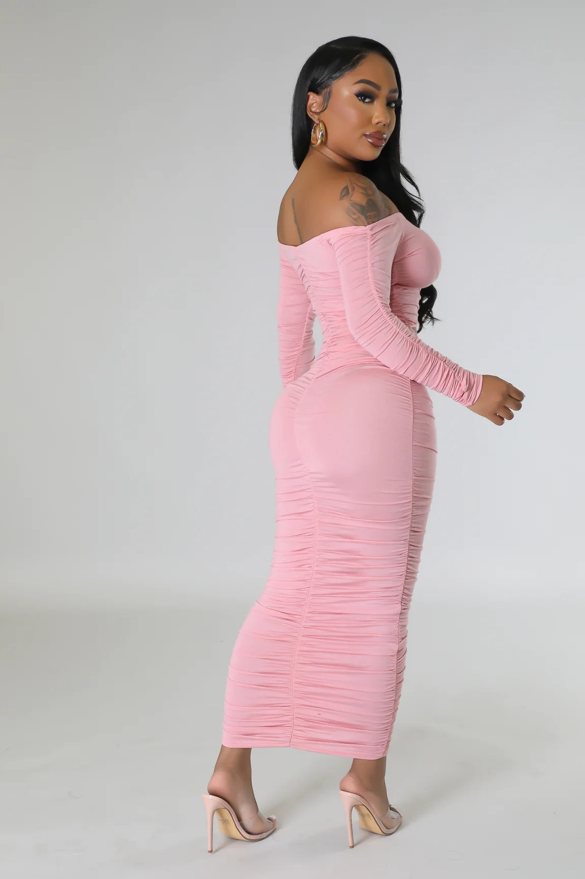 Perfect Off Shoulder Dress PINK