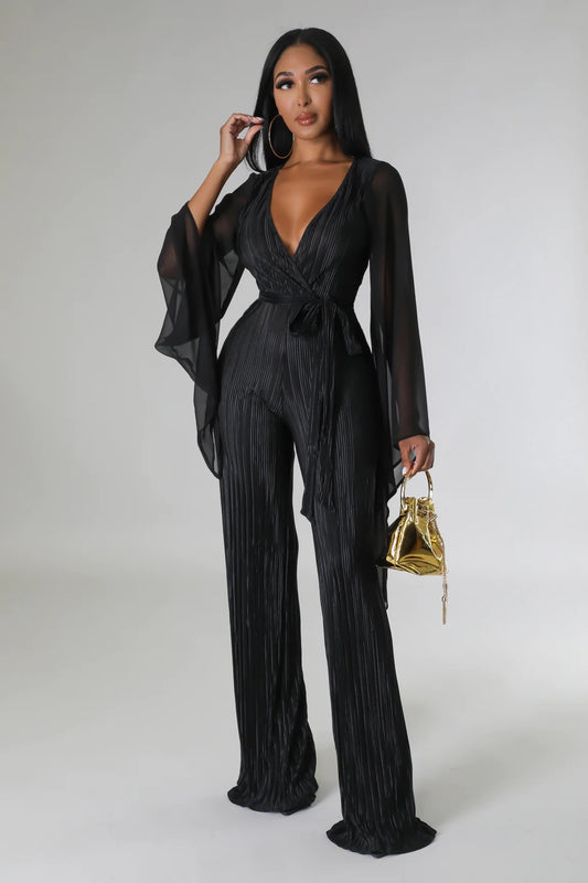 Fall On My Charm Jumpsuit Black