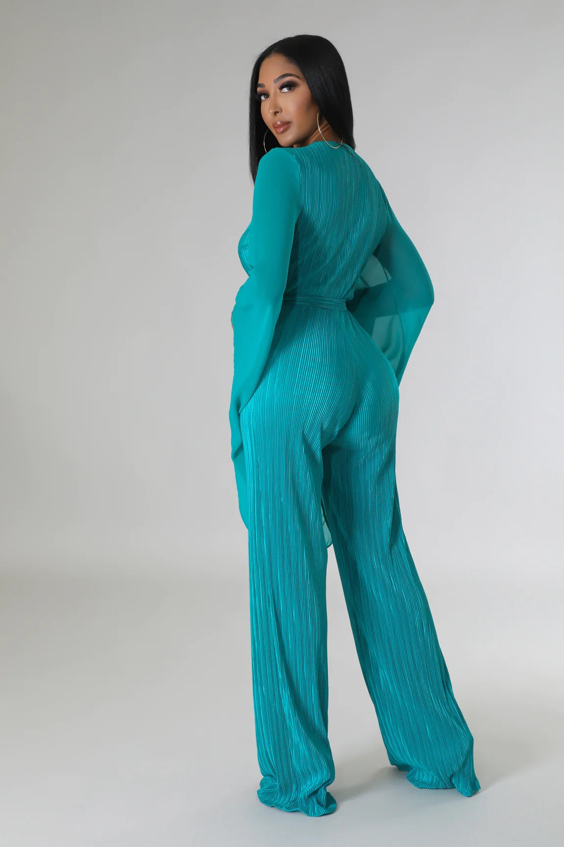 Fall On My Charm Jumpsuit Teal