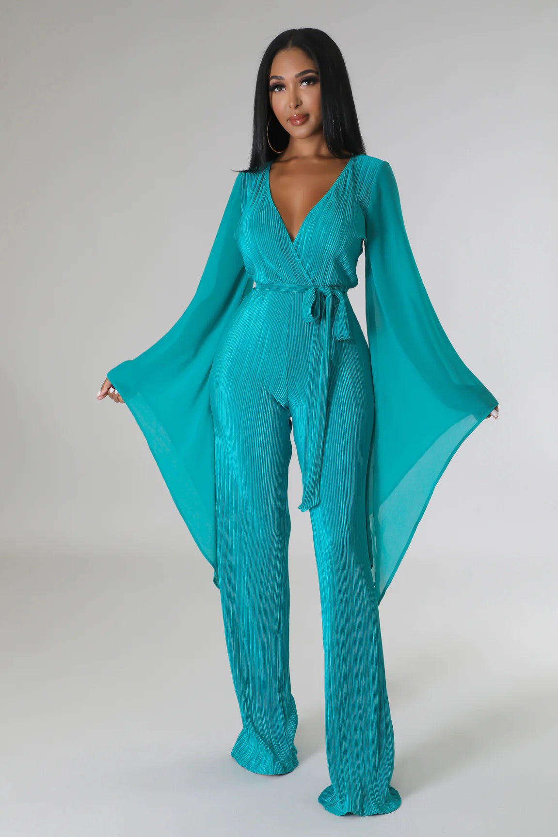 Fall On My Charm Jumpsuit Teal