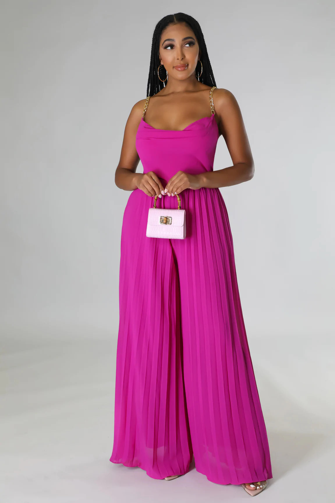 Adrianna Jumpsuit Magenta