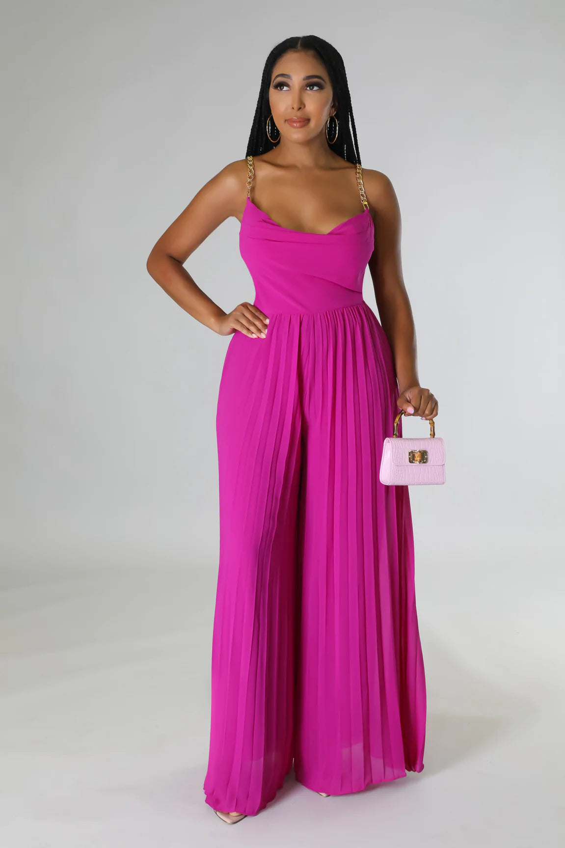 Adrianna Jumpsuit Magenta